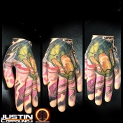 Here's a photo of the fake hand that i tattooed and finished here @foolishpridetattoo using @heliostattoo needles. Had a blast with it. #tattoos #art #artlife #justintattoo #foolishpride #florida #tattoosafterdark #stpete #tattooed