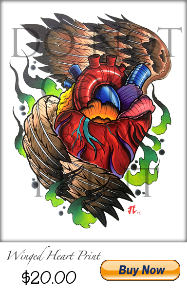 Winged Heart Print
